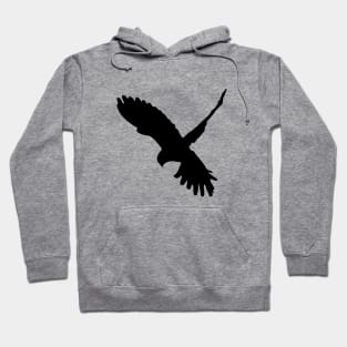 Silhouette of a hovering Kestrel Hoodie